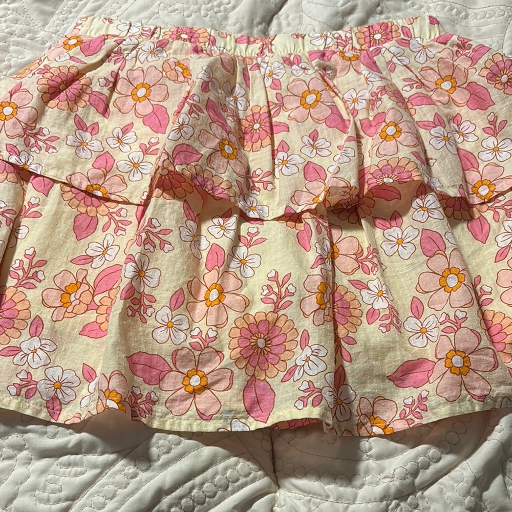 Floral Pink and Yellow Skirt